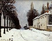 Snow on the Road,Louveciennes Alfred Sisley